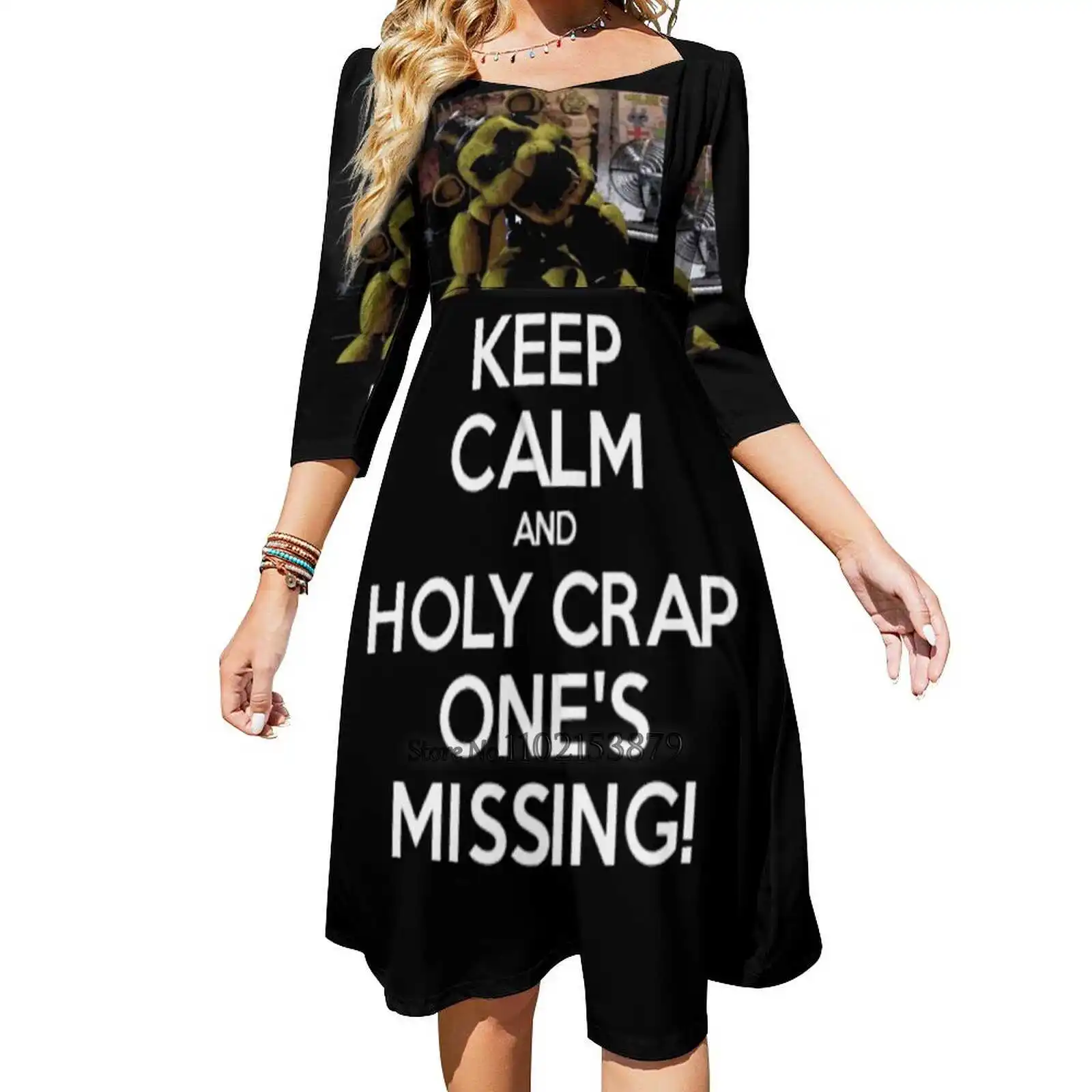 

Пять ночей: один отсутствует! Платье с открытой спиной и шнуровкой на спине, платье с квадратным вырезом, модное дизайнерское свободное платье большого размера, пять ночей