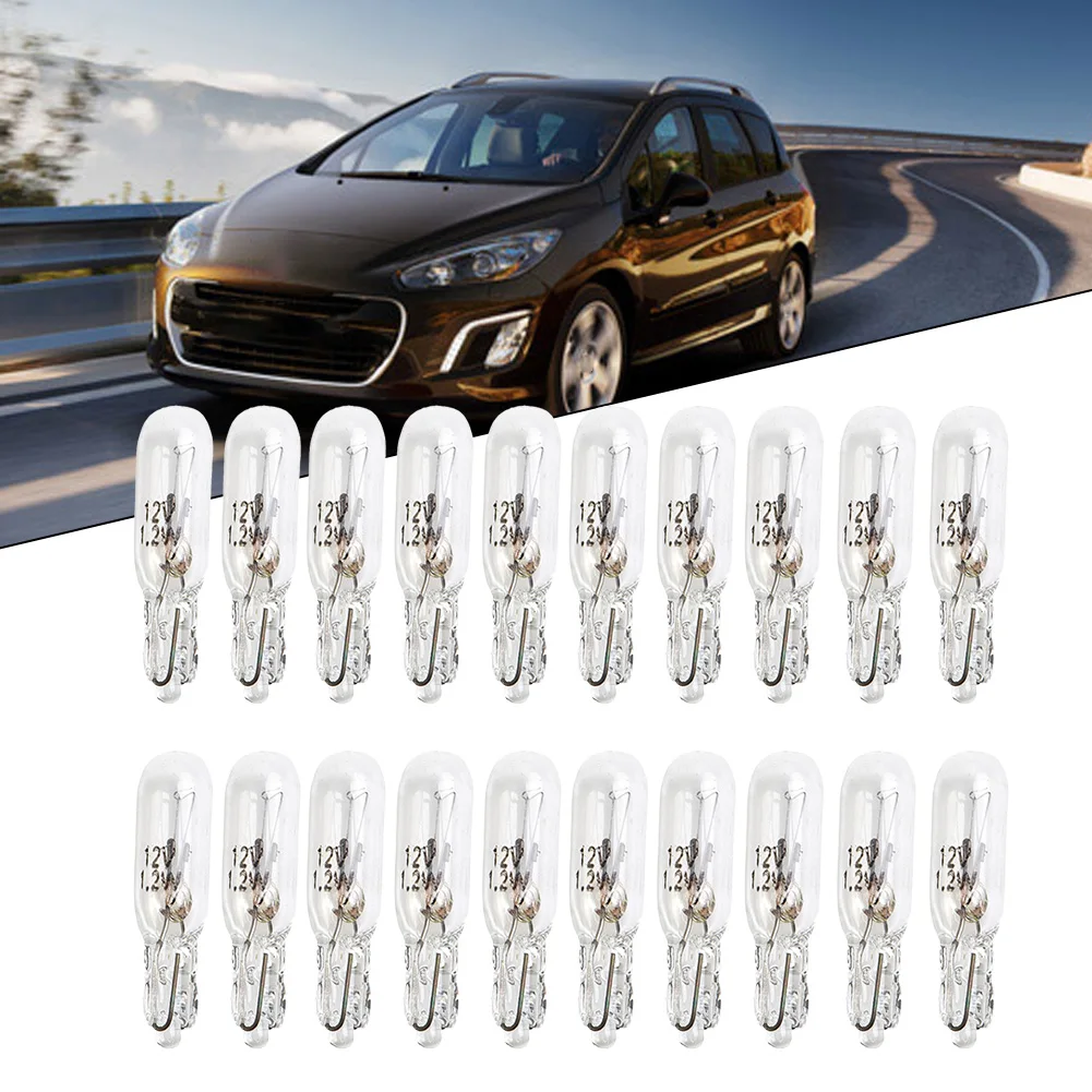

20PCS Car Dashboard Light Bulb Or Instrument Panel Bulb T5 286 12V 1.2W Door Bulb Instrument Lamp Auto License Plate Light