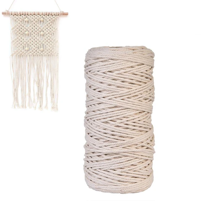 Pure Cotton Cord Rope Thick Thin Durable DIY Handmade Knitted