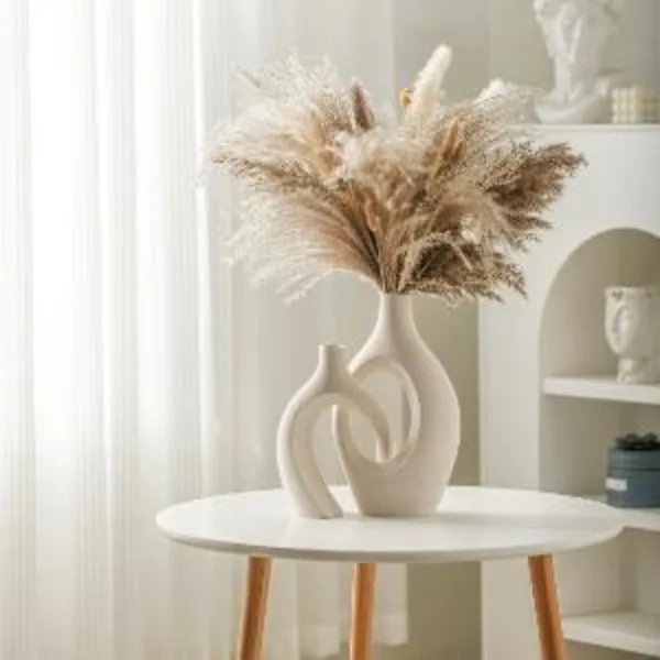 circle ceramic hollow vase