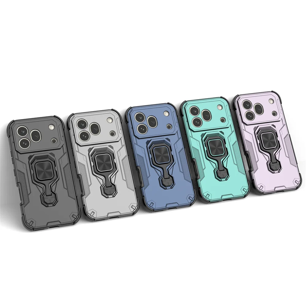 For Honor 600 Pro Ring Holder Heavy Duty Rugged Case with Metal Kickstand
