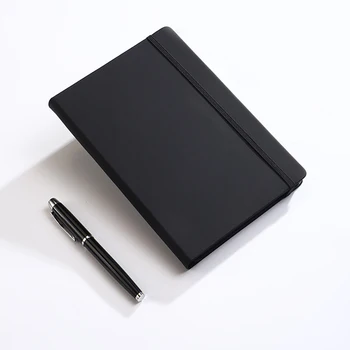Quaderno di carta nera 200 pagine A5 Copertina in PU Carta spessa Quaderno nero per schizzi di appunti per prendere penne bianche