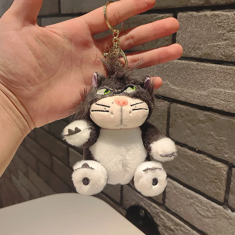Lustige Luzifer Katze Schlüsselanhänger Plüsch Anhänger kreative kreuzäugige Kätzchen Tasche Anhänger Puppe kleine Puppe 12CM – Detail 3