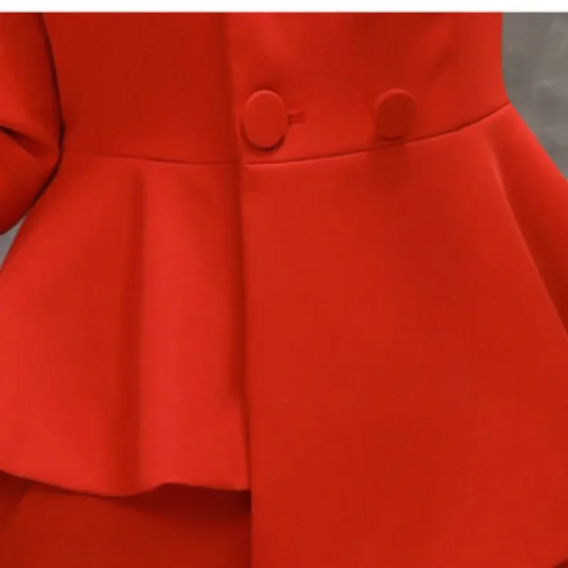Temperament Business President Suit Host Beauty Salon Work Clothes 2023 Big Red Annual Meeting Suit Women's Professional Dress