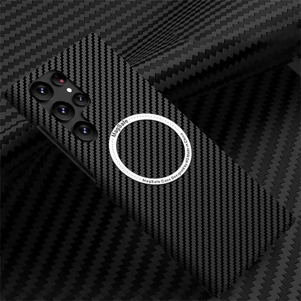 Sleek Carbon Fiber Magnetic Phone Case with MagSafe Technology