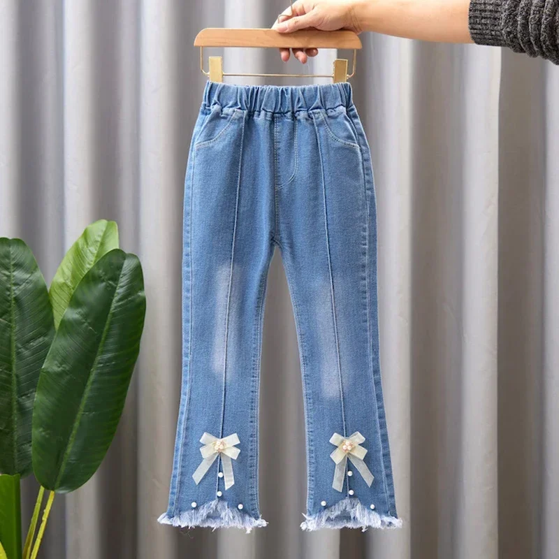 Kids Girls Jeans Pants New Spring&Summer Clothes Flared Pants Baby