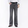 2024 New Male Bell Bottom Denim Trousers High Quality Boot Cut Jeans Men's Clothing Casual Business Flares Pants 6