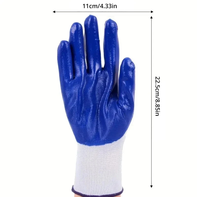 Thin Latex Non-slip Wear-resistant Work Gloves 12 Pairs Safety Gloves Protective Gloves
