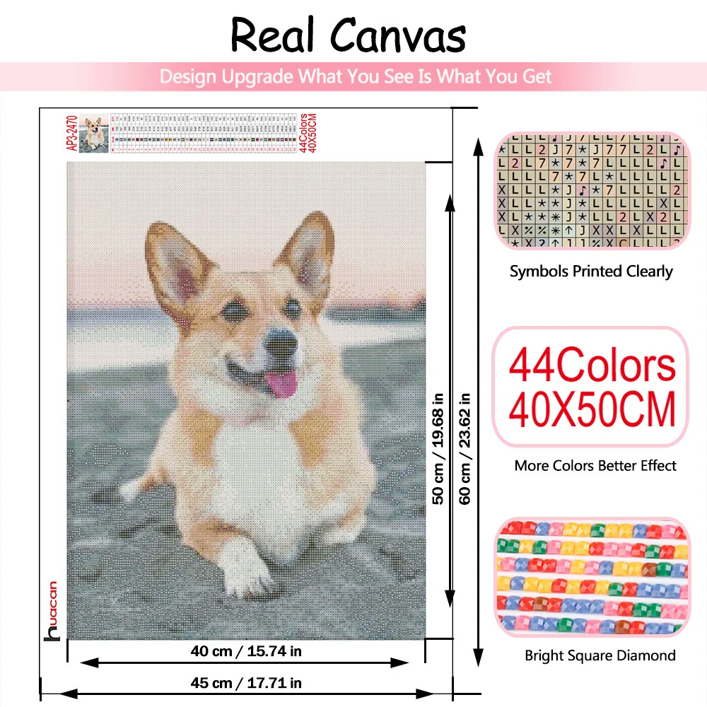 Diamond Painting Kit 5D, Golden Retriever DIY Diamond Painting Kit Completo Drill, 40x80cm Grandi Dimensioni Strass Ricamo Punto Croce Diamond Puzzle Kit, Bambini adulto Mosaico Crafts, for Home Decor