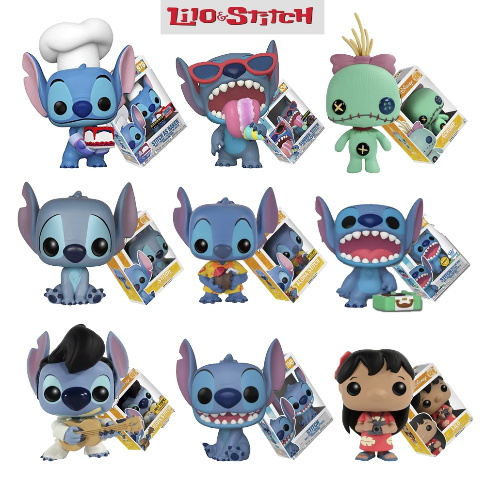 6Pcs/Set Disney Anime Lilo and Stitch figures Toys Lovely Stitch Hand With  Scrump Model Decoration Toys - AliExpress