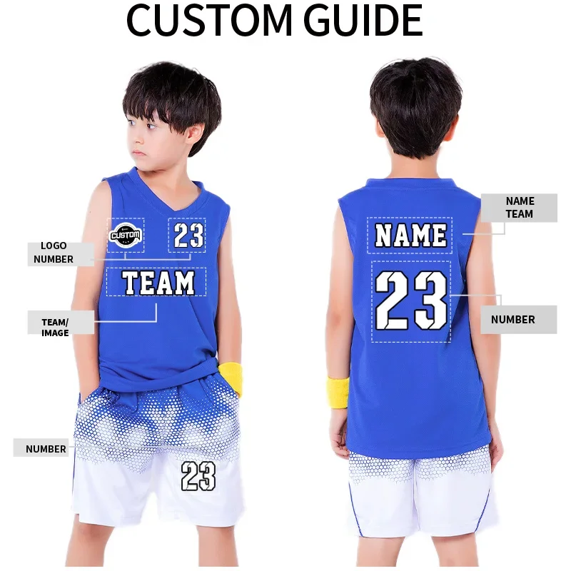 Basketball Jersey Customize Adult Kid Boy Quick-drying Training Uniform Shirts Men Sportswear Child Sport Suit Clothes JLS-A101