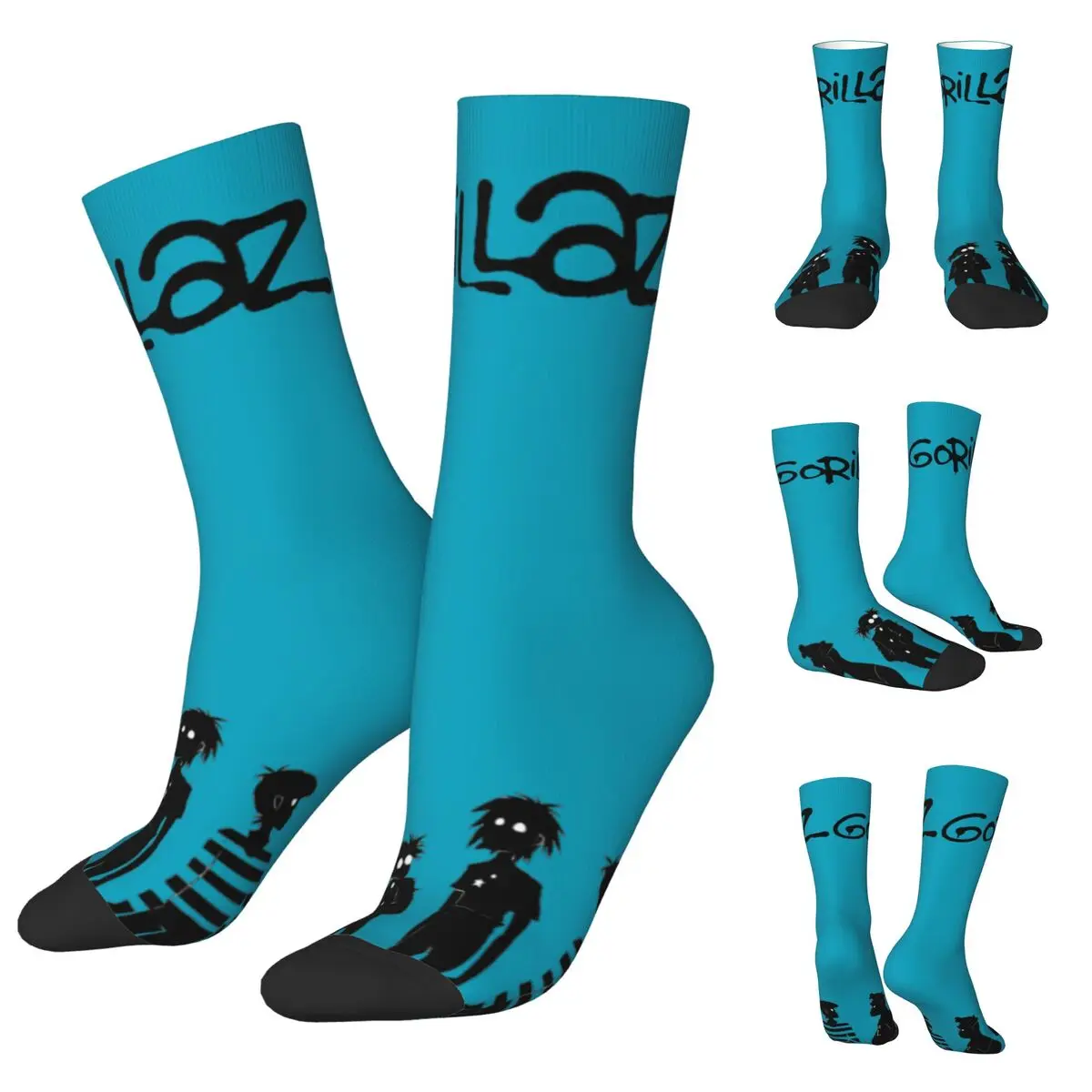 

Cool Music Band Gorillaz Skateboard Men and Women printing Socks,Leisure Applicable throughout the year Dressing Gift