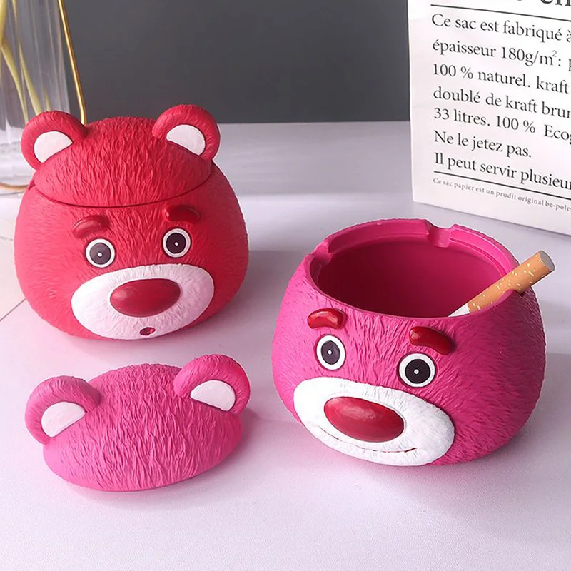 Симпатичные 3D пепельницы с клубничным медведем Мультяшные креативные ветрозащитные пепельницы с крышкой милый домашний декор аниме пепельницы подарки для девочек Симпатичные 3D пепельницы с клубничным медведем Мультяшные креативные ветрозащитные пепельницы с крышкой милый домашний декор аниме пепельницы подарки для девочек