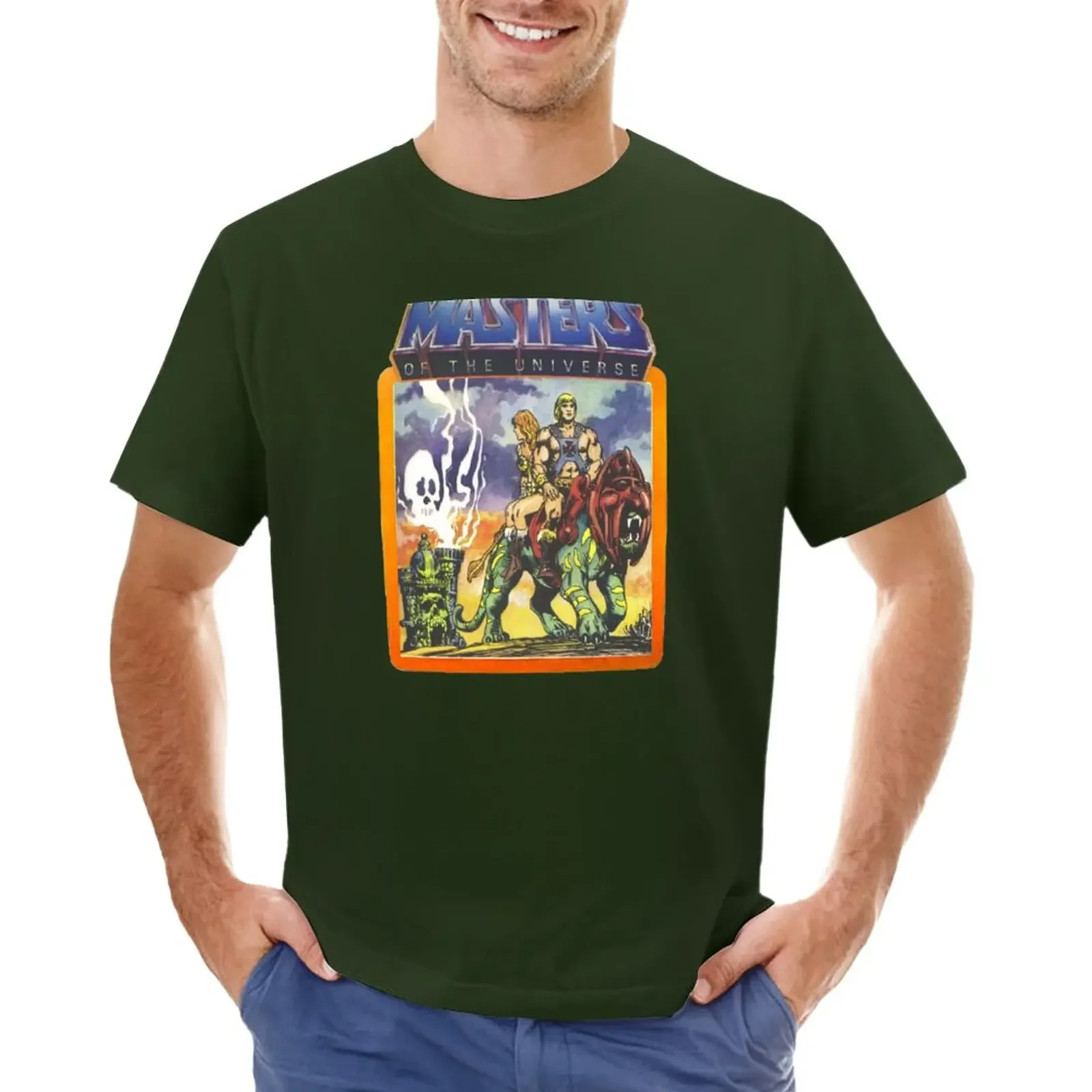 He-Man Masters Of The Universe Battlecat E Teela T-Shirt Plain Abbigliamento Estetico Maglietta Da Uomo Grafica