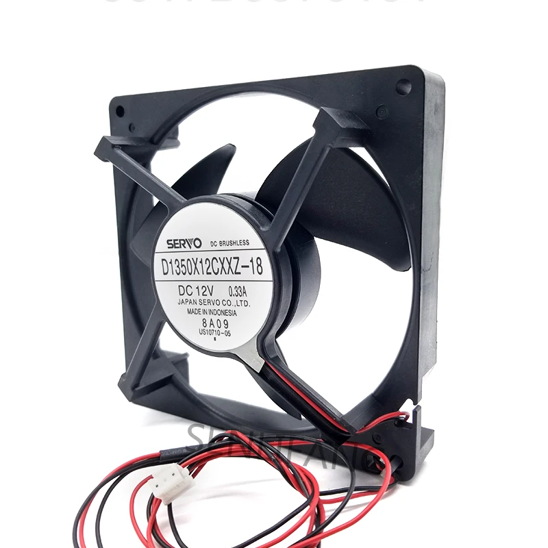 冷蔵庫冷却ファン、2本の線、新しいD1350X12CXXZ-18、dc 12v、0.33a