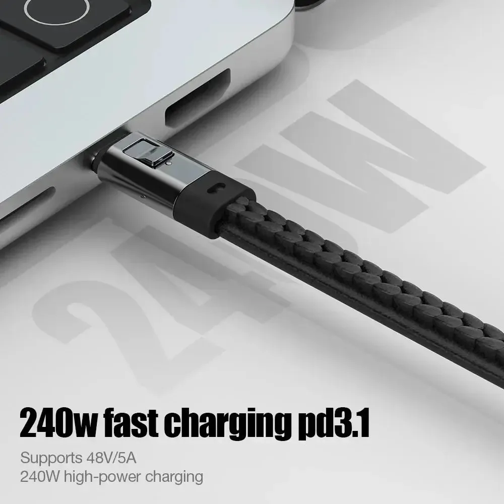 240W 5A PD3.0 Short USB C Charger Cable Portable Keychain TypeC Cable Fast Charging Cord C To C Cable for Xiaomi HUAWEI IPhone