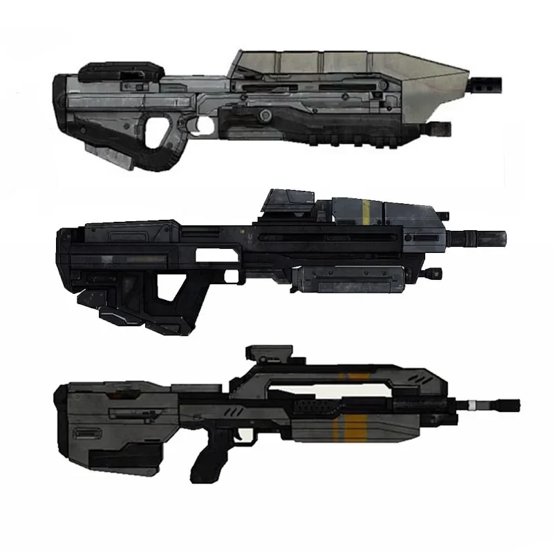 MA5D MA37 BR85HB Assault Rifle War Game Gun 3D Paper Model For Cosplay Weapon Handmade Toy 1:1