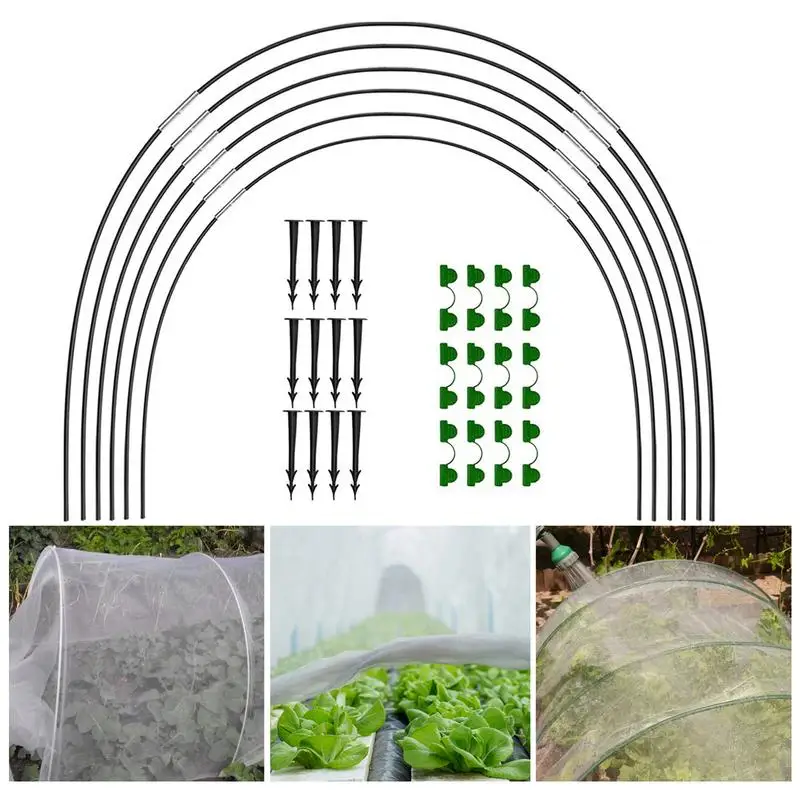 

Greenhouse Hoops Garden Plant Hoop Grow Tunnel Support Hoops Plant Holder Tools For Agricultural Greenhouse