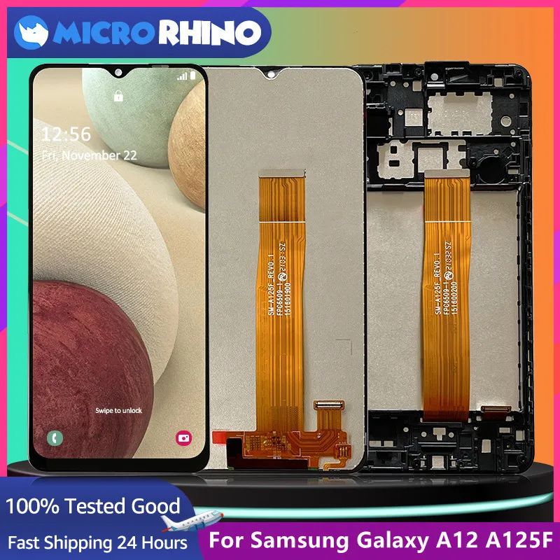 Original 6.5 Inch Display For Samsung Galaxy A12 A125F A125Fds Lcd Touch Screen Digitizer Assembly Replacement Repair Parts