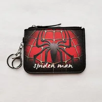 Anime Disney Wallet Super Hero Series Cartoon Captain Coin Purse Avenger Heros Iron Man ID Card Bags Short PU Bags Kids Gifts 5