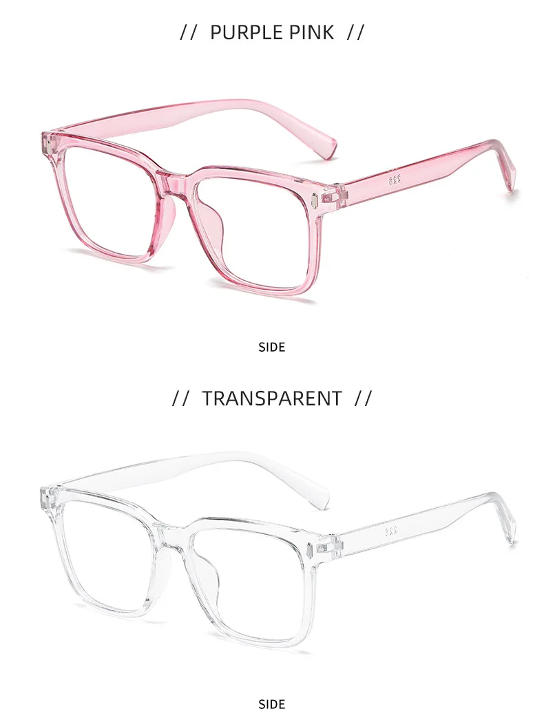 Schwarze quadratische Computerbrille, PC-Gestell, Damen und Herren, Anti-Blaulicht-Rechteckbrille, optische Brille, Blaulichtfilterbrille – Detail 13