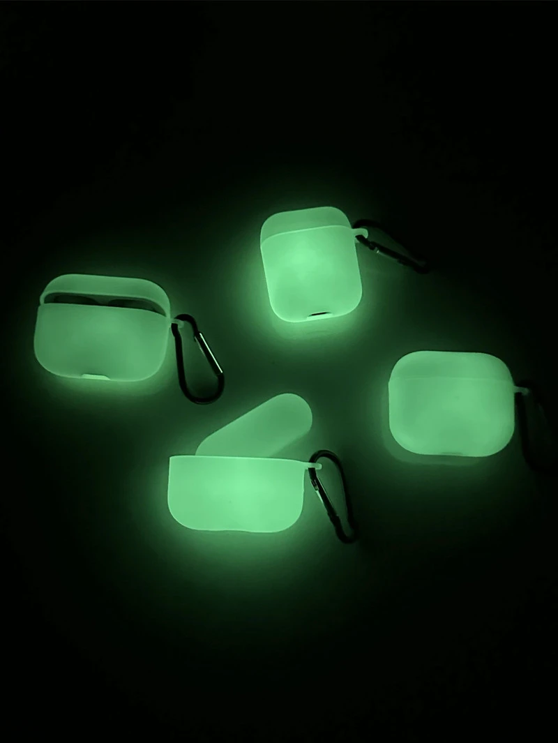 Glow Airpod Lights Luminous Silicone Case With Strap For Apple