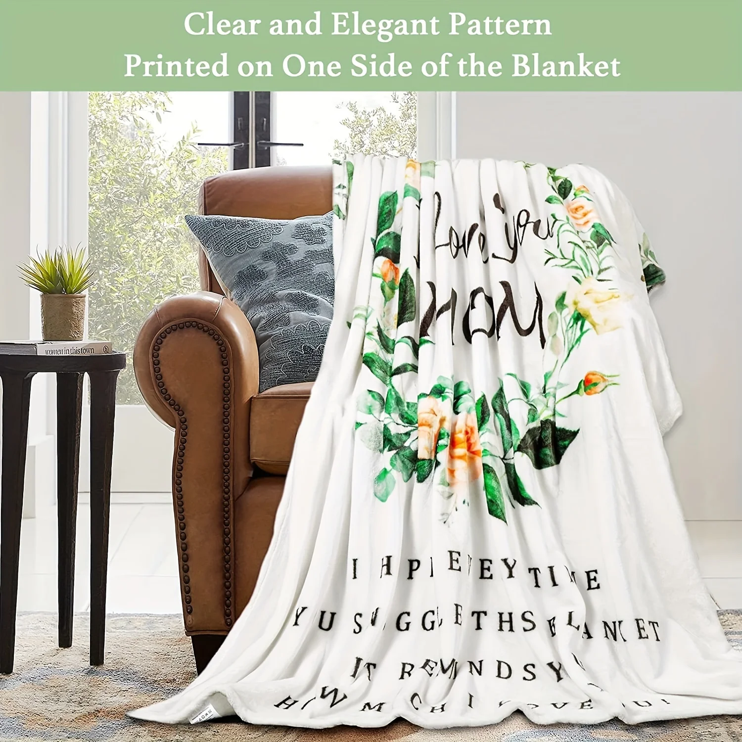 1pc Warm and Cozy Flannel Blanket for Mom - Perfect Gift for Birthdays and Special Occasions 3