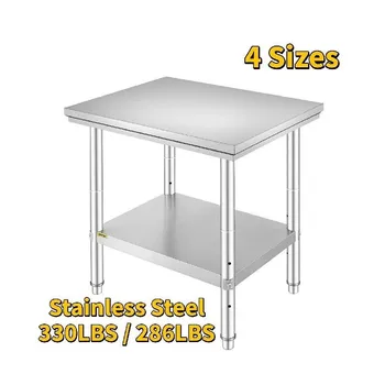SucceBuy Stainless Steel Commercial Work Table with Undershelf 1