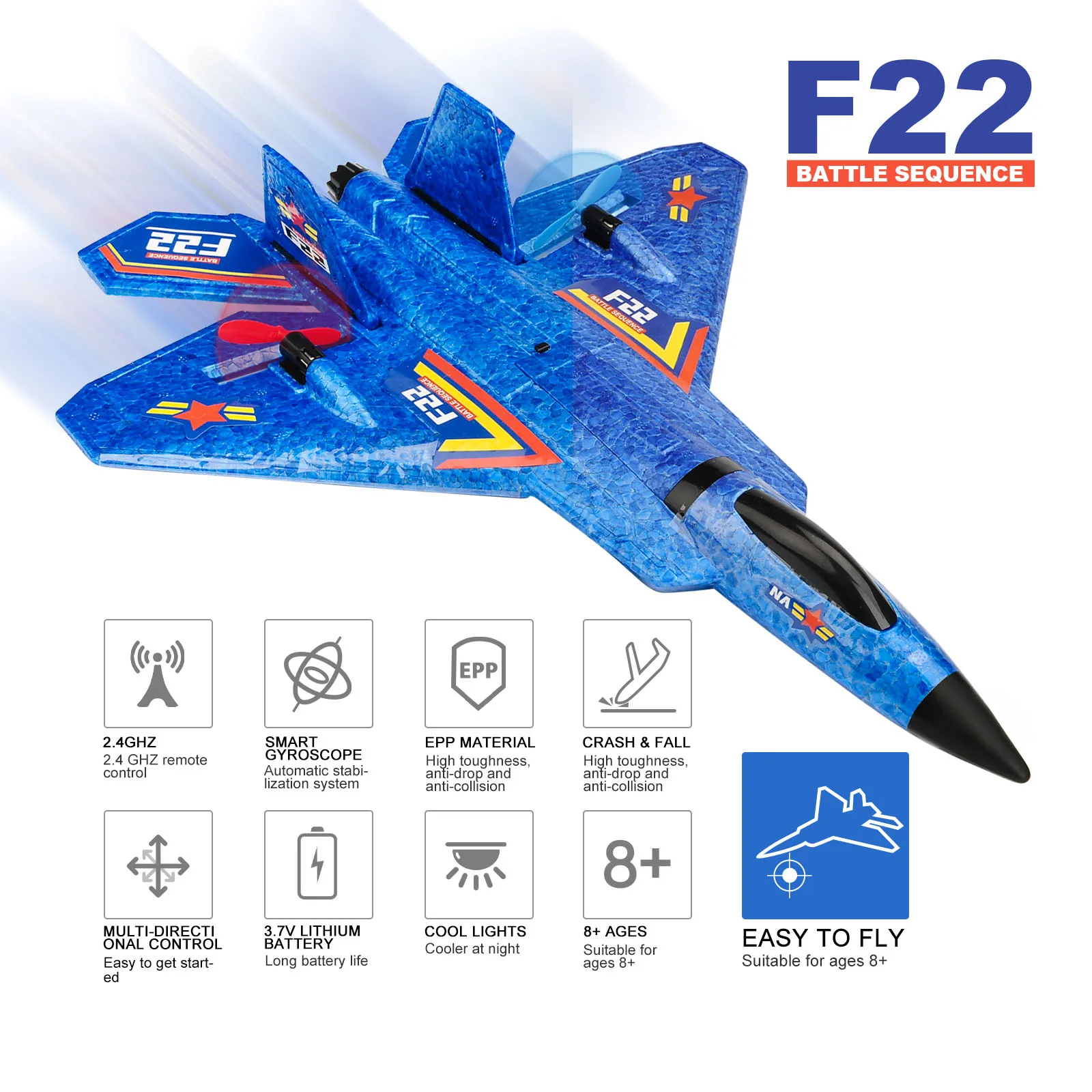 RC Airplane Drone 2.4GHz Remote Control Aircraft Fighter Helicopter RTF Toys 