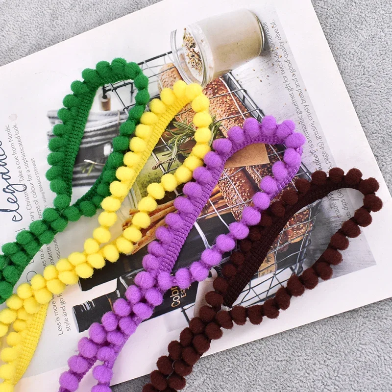 Colorful Pearl Pompom Tassel Ribbon for DIY Crafts & Sewing Projects