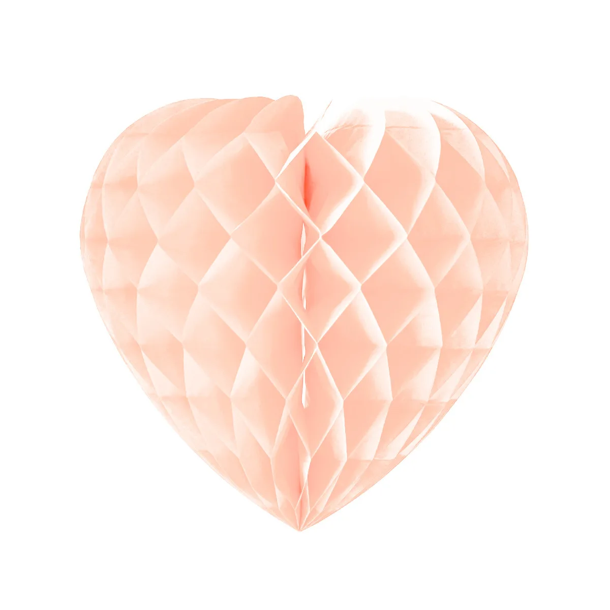 thumbnail image 1 of Bola colgante con forma de corazón chino de 20-30cm, Bola de panal, farol con flor de papel, bola con pompón, manualidades, fiesta, boda, decoración hogareña, 1 ud., 1 of 5