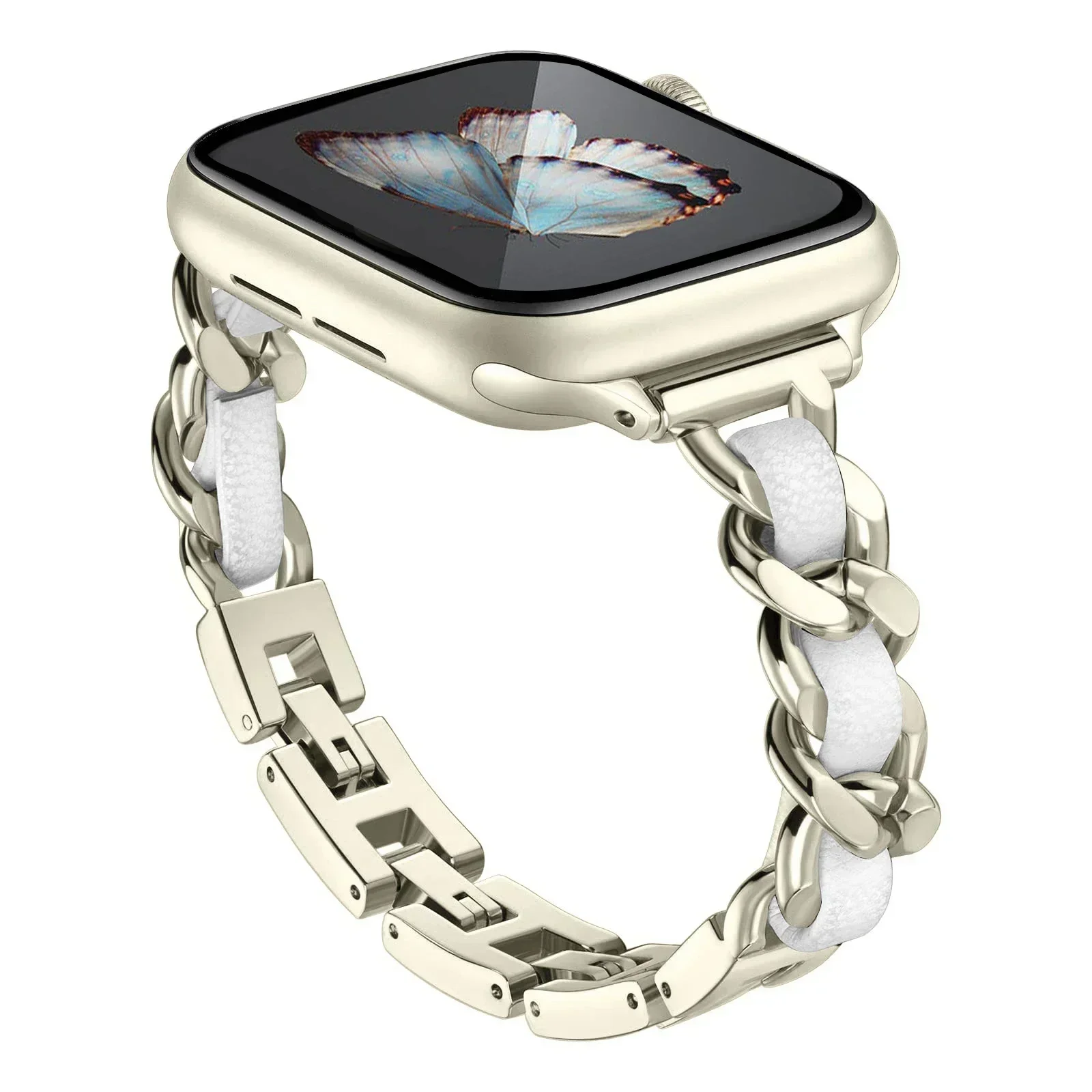 Premium Stainless Steel Watch Band - Elegant Metal Bracelet Strap