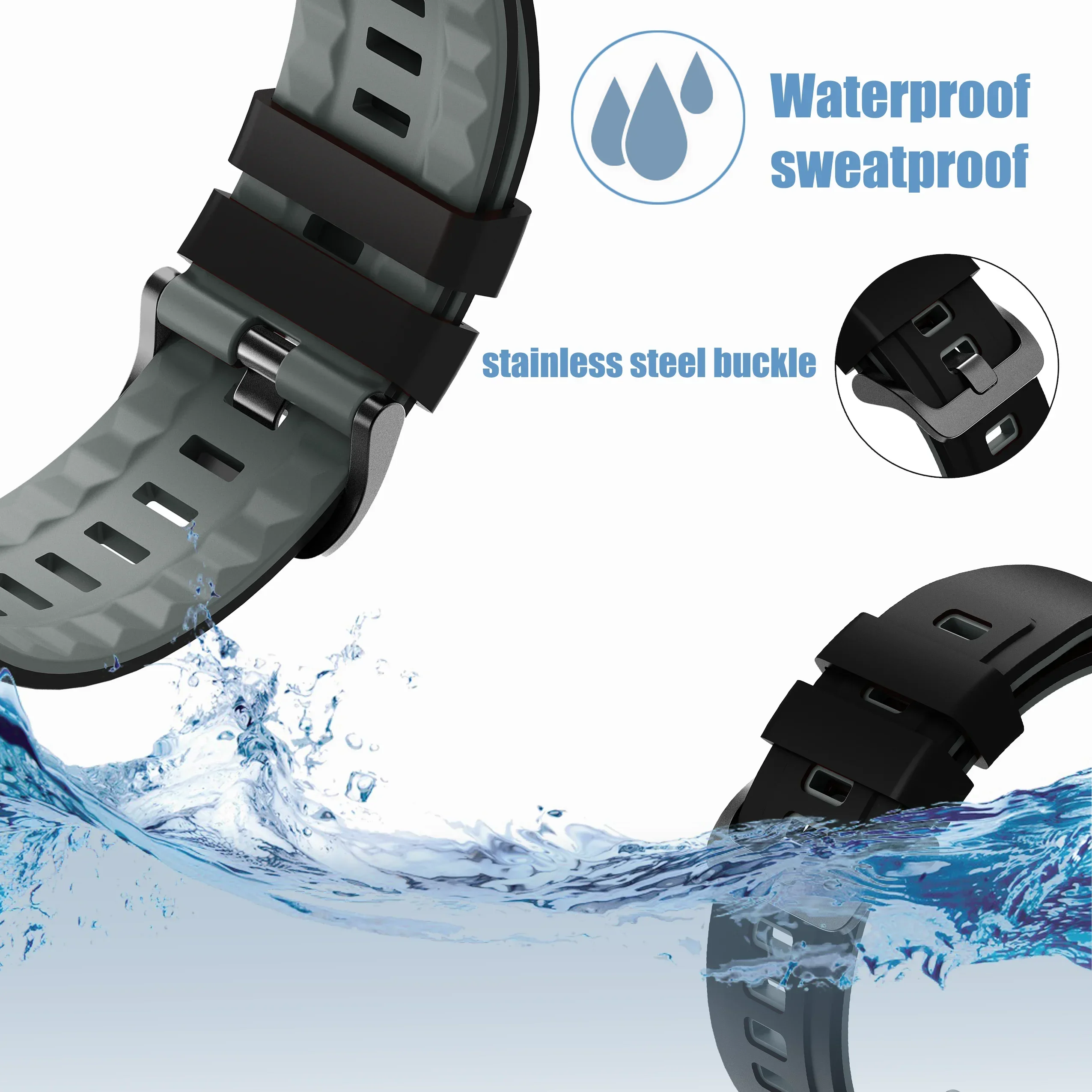 Silicone Sport Watch Band - Vibrant Colors and Durable Design