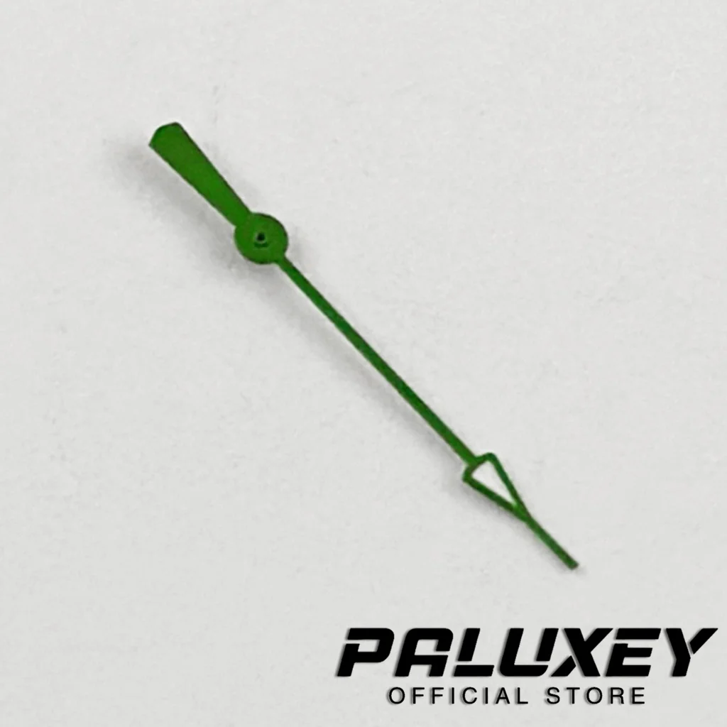 Green Luminous Silver Watch Hands with Multi-Color Accent