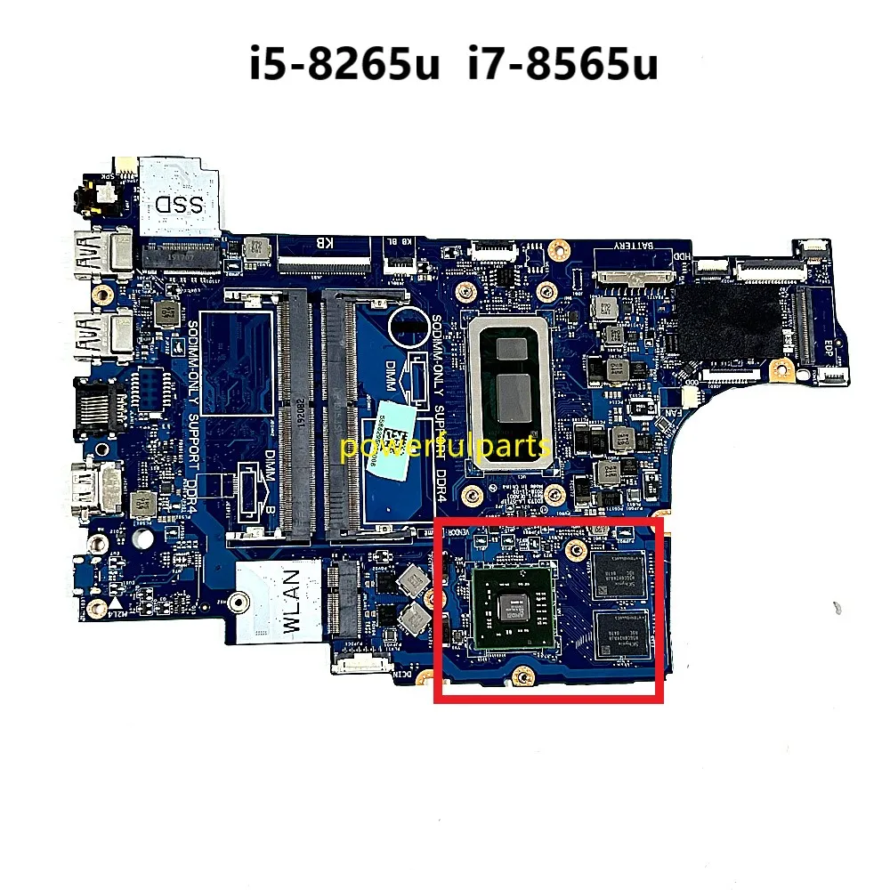 

EDI73 LA-G711P For DELL Inspiron 17 3480 3580 3481 3780 Motherboard 0VT31N 0WTTRR i5-8265 i7-8565 Cpu With Graphic Working Good