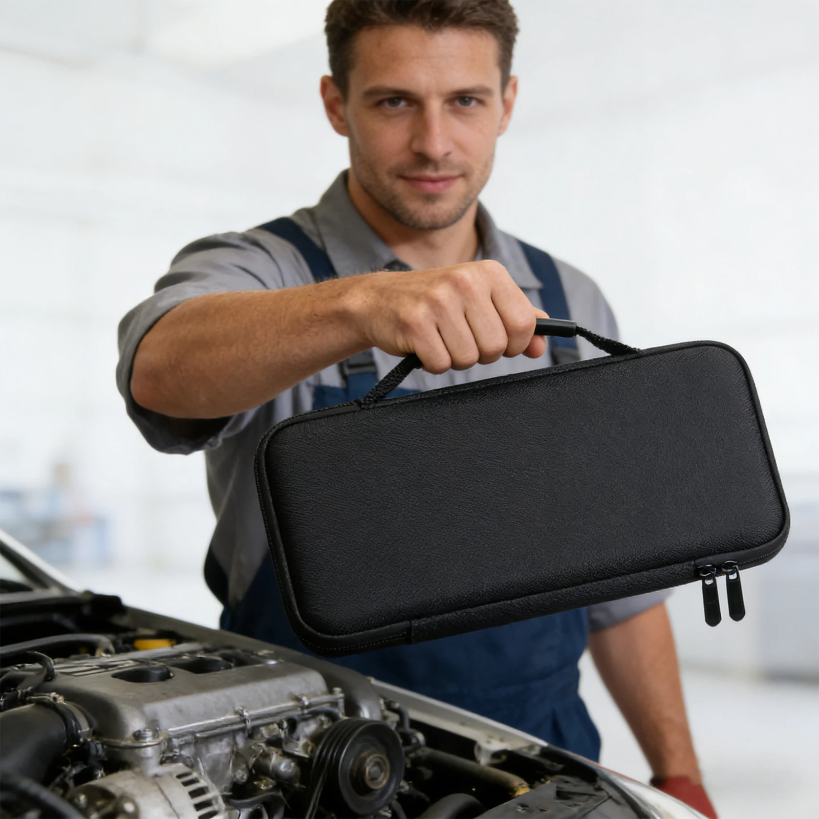 메쉬 포켓이 있는 EVA 하드 보호 상자 UT18B UT18D AC DC 전압 연속성 테스터용 커버 케이스 보관 케이스 커버