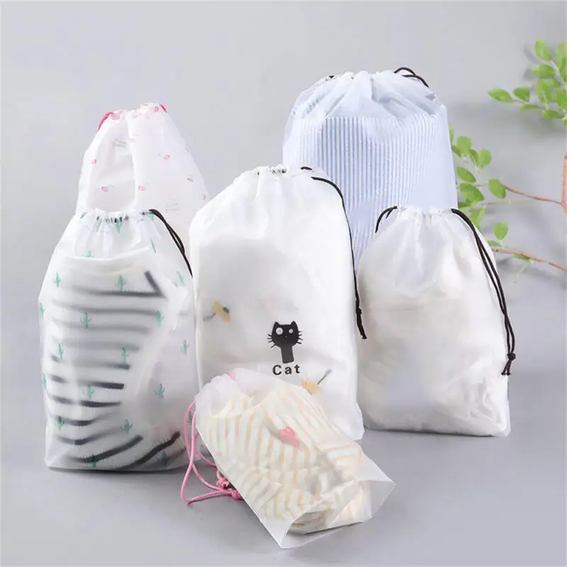 Portable Shoe Storage Organizer Travel Storage Bag Waterproof Transparent Plastic Storage Bag Drawstring Eco Bags Cosmetic Bags 5 S4e4ab4f819444a868393d97a32d6adf82