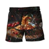 Funny Fast Food Pattern Beach Shorts Men 3d Printed Hamburger Quick Dry Surfing Running Shorts Street Sports Swimming Shorts 4