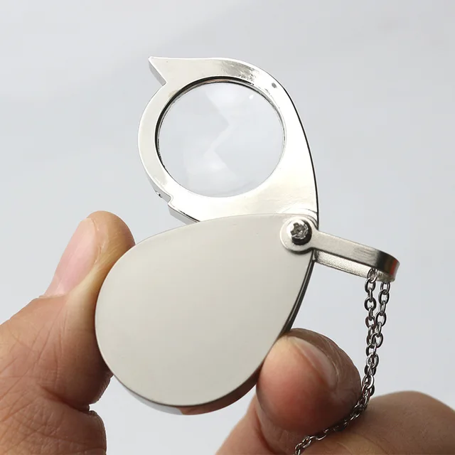 Hot Sale Portable 15X Folding Keyring Magnifier Key Chain Magnifying Glass  Jewelry Loupe Daily Hand Pocket Tool Gift Supplies - AliExpress