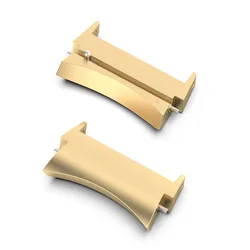 Stainless Steel Metal Connector Adapter for Galaxy Watch - 2pc Set, No Gaps (Gold)