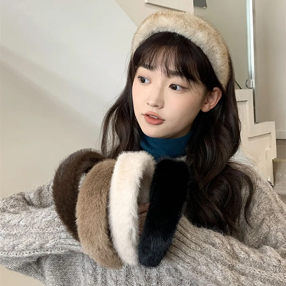Hot Winter Thick Furry Headband Faux Mink Fur Headbands Lady  display picture 1