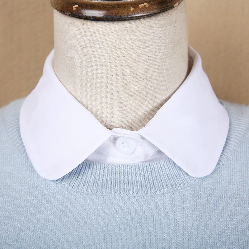 

Women Shirt Fake Collar Business Detachable Collars for Mens Solid Lapel Necklace False Collar Lapel Blouse Top Women Decorative