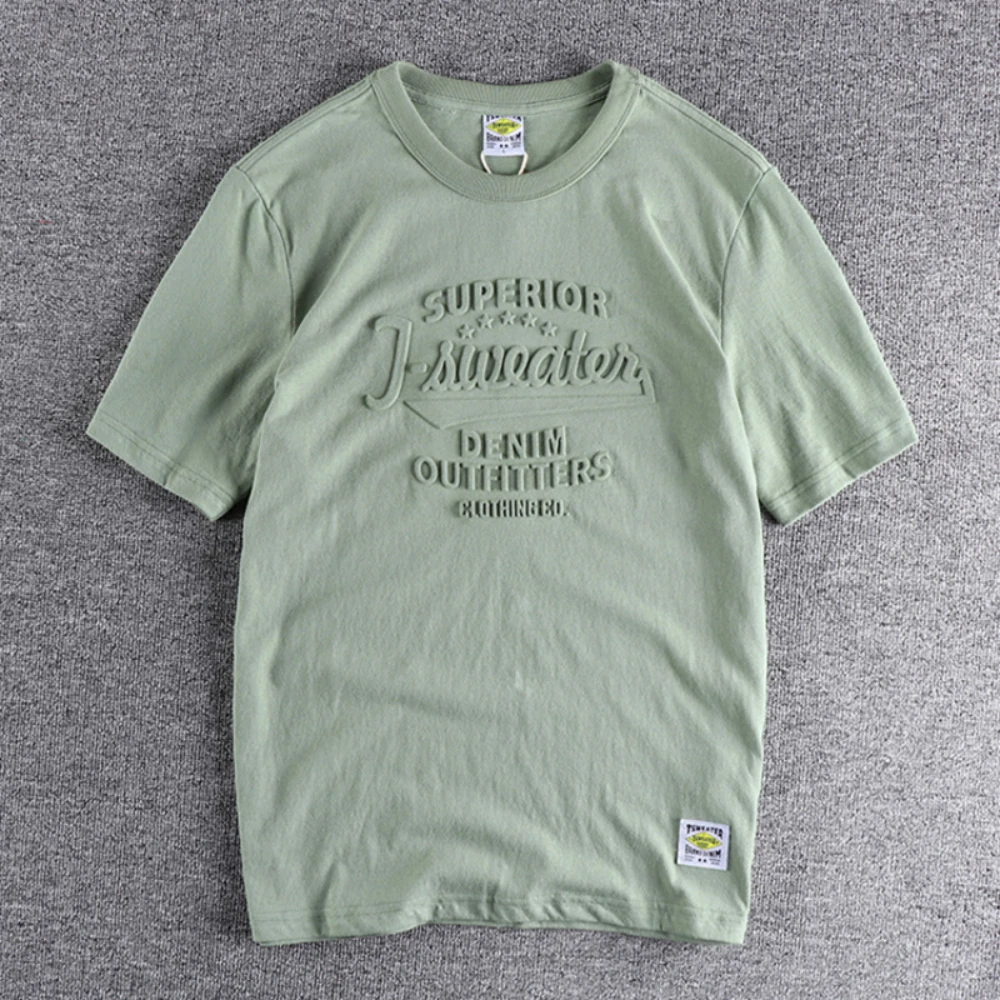 

Мужская хлопковая футболка с коротким рукавом и круглым вырезом, в стиле ретро