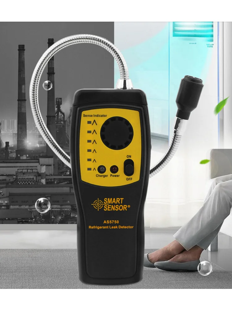 SMART SENSOR AS5750 Refrigerant Leak Detector High Sensitive USB Rechargeable Ha