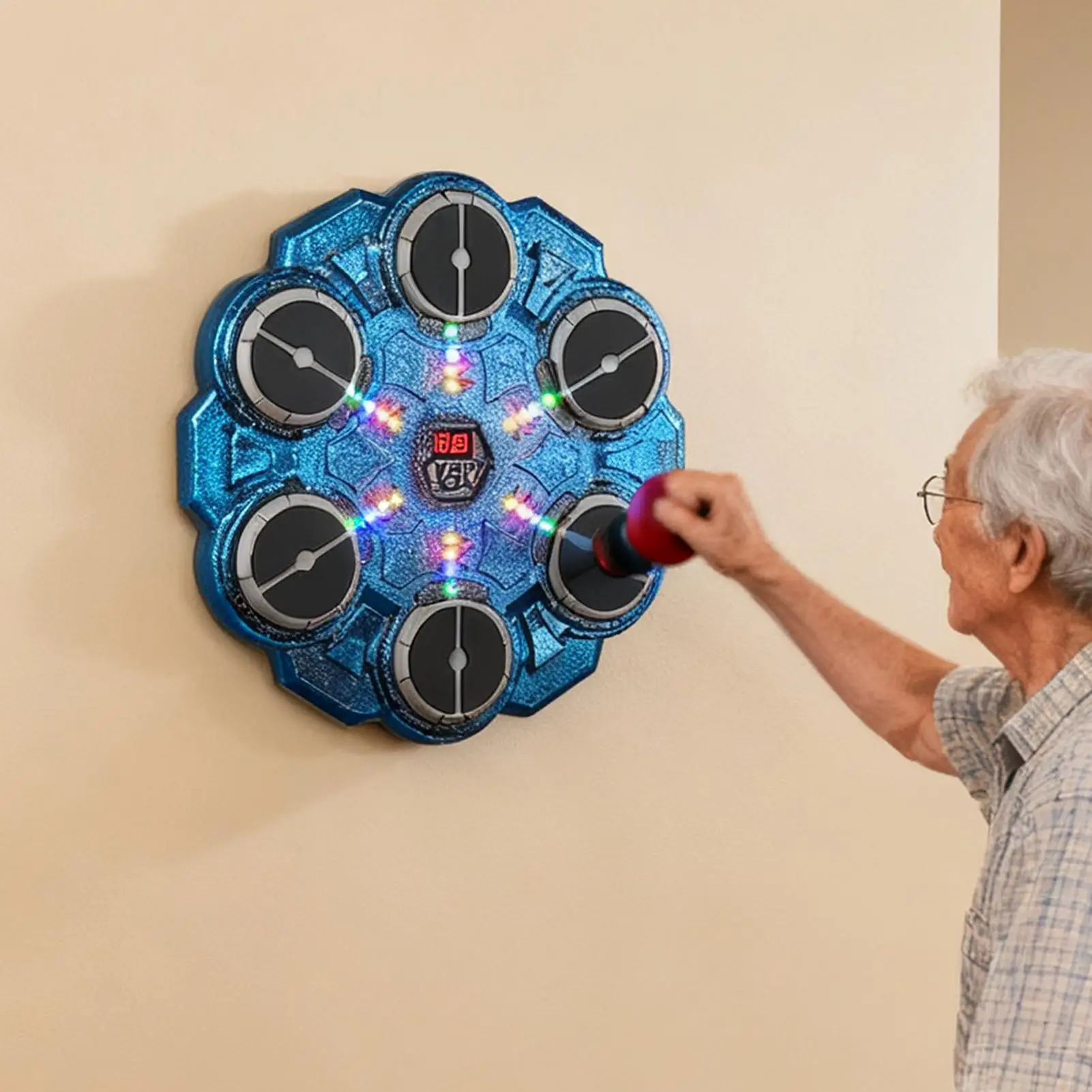 Musical Boxing Machine 9-Speed Wall Target Punching Workout Gym Boxing Equipment With Light For Adults Boys Gym Workout Exercise