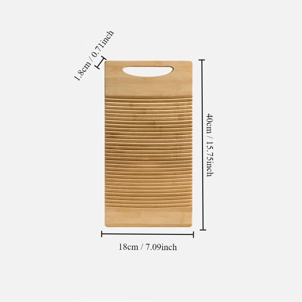 Laundry Board Anti-slip Wooden Washboard Cleaning Board Hanging Hole Scrub Board Washing for Laundry Room