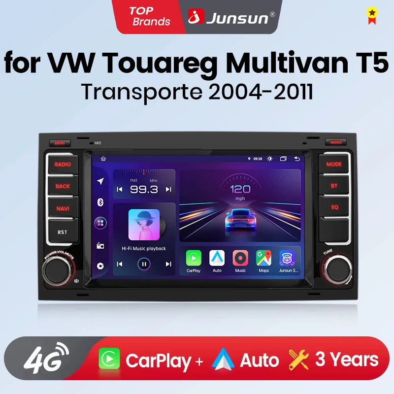 Junsun 7'' 9'' CarPlay Android Auto Auto Radio Für VW Touareg Multivan T5 Transporter 2004-2009 GPS intelligente Multimedia