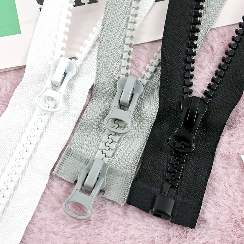 Adjustable Resin Zipper with Double Sliders