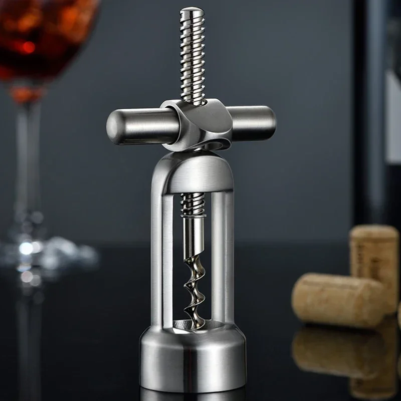 

304 Stainless Steel Creative Vintage Wine Bottle Opener Corkscrew Leverage Design Corkscrew for Red Wine Kitchenware Bar Tools