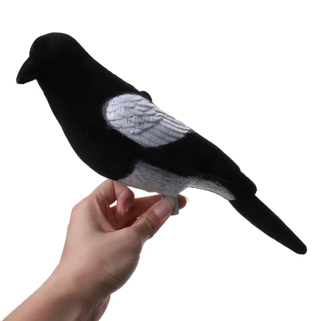 Mesterséges Magpie Forma Csaló Galamb Műanyag Madárijesztő Csalók Kártevőirtó Kertvédők Dísz Reális Lakberendezés - Image 4